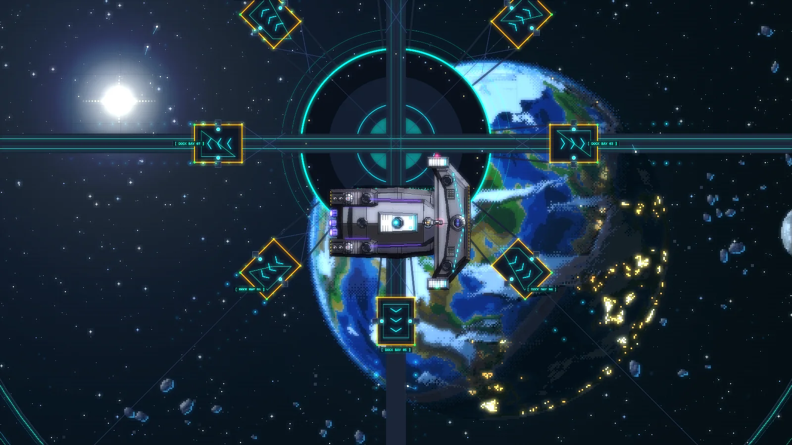 Destroyer docking at the Sector Alpha Citadel